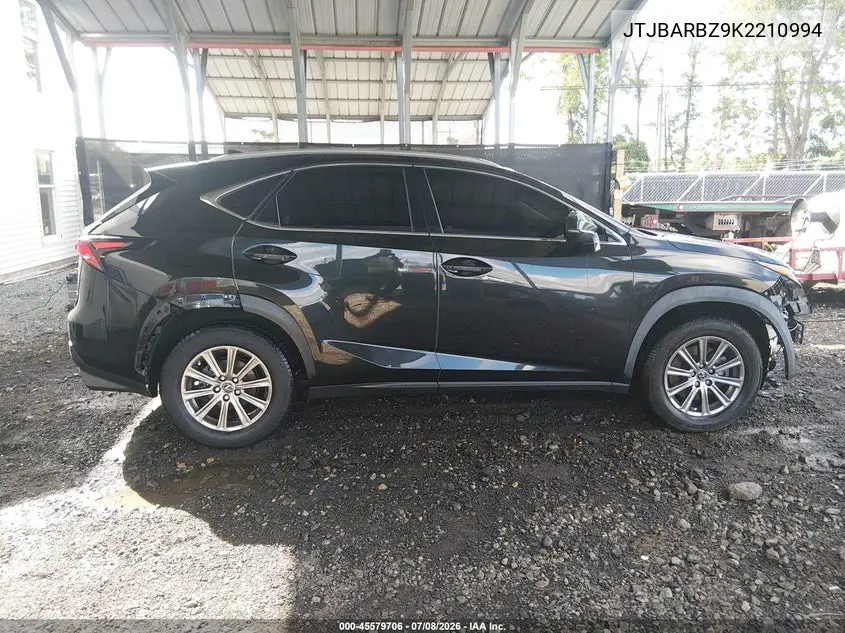 2019 Lexus Nx 300 VIN: JTJBARBZ9K2210994 Lot: 45579706