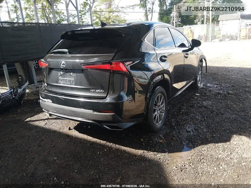 2019 Lexus Nx 300 VIN: JTJBARBZ9K2210994 Lot: 45579706