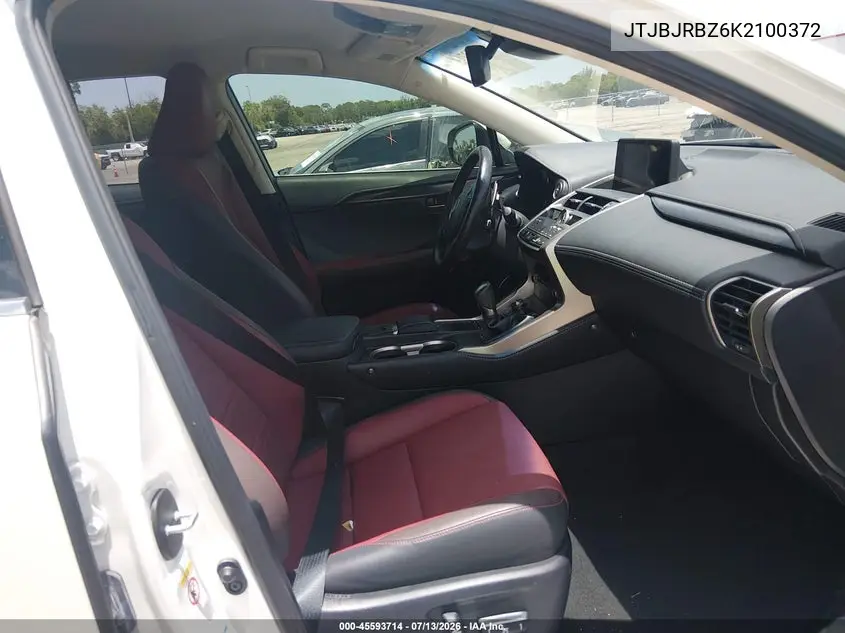 2019 Lexus Nx 300H VIN: JTJBJRBZ6K2100372 Lot: 45593714