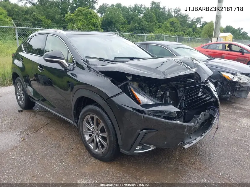 2019 Lexus Nx 300 VIN: JTJBARBZ3K2181718 Lot: 45608168