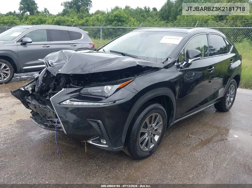 2019 Lexus Nx 300 VIN: JTJBARBZ3K2181718 Lot: 45608168