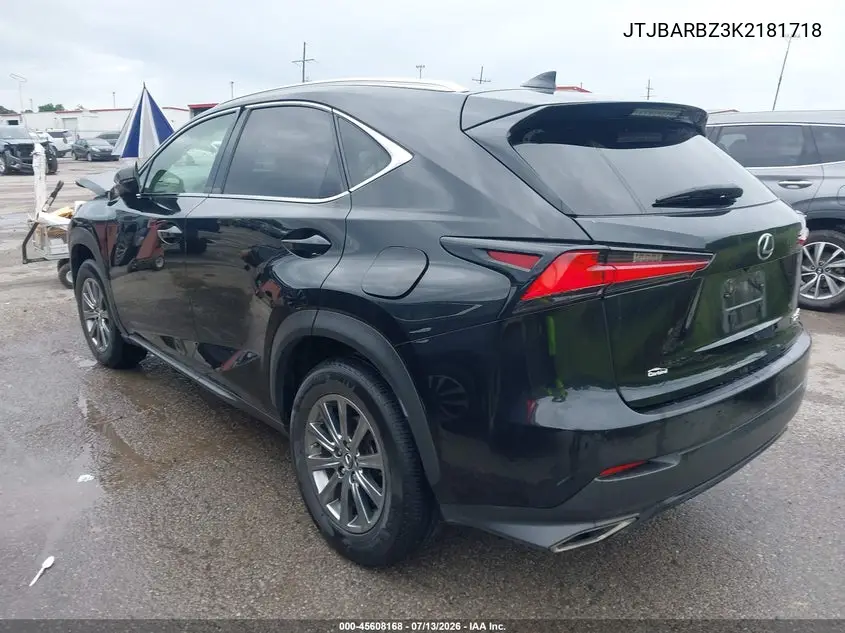 2019 Lexus Nx 300 VIN: JTJBARBZ3K2181718 Lot: 45608168