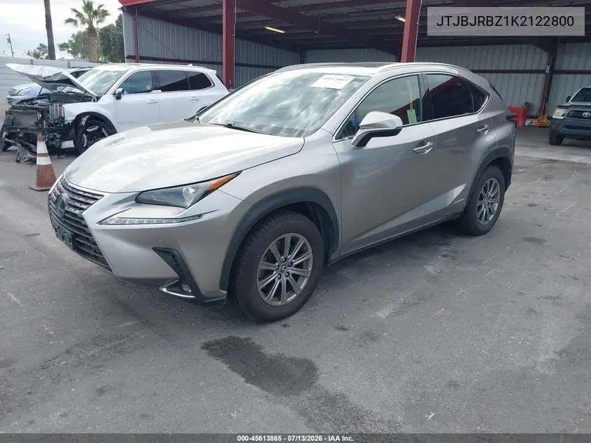 2019 Lexus Nx 300H VIN: JTJBJRBZ1K2122800 Lot: 45613865
