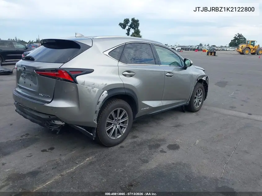 2019 Lexus Nx 300H VIN: JTJBJRBZ1K2122800 Lot: 45613865