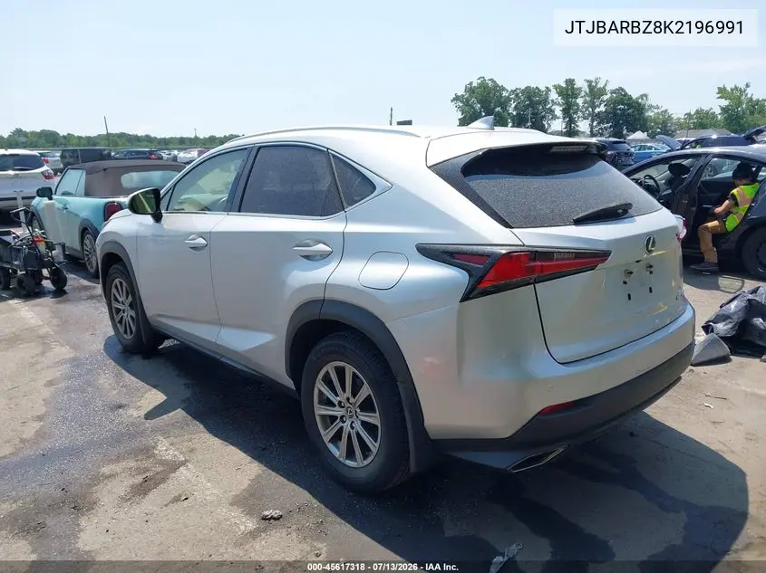 2019 Lexus Nx 300 VIN: JTJBARBZ8K2196991 Lot: 45617318
