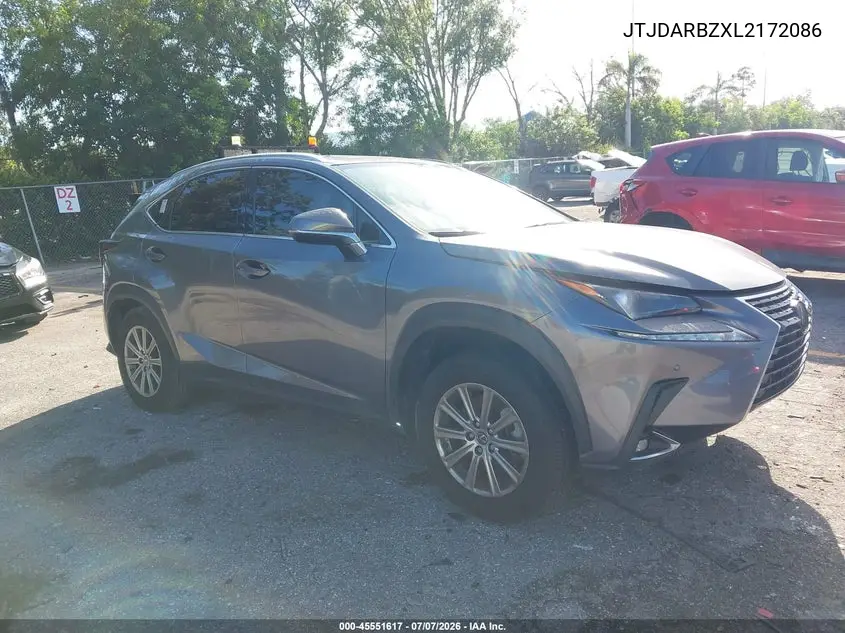 2020 Lexus Nx 300 VIN: JTJDARBZXL2172086 Lot: 45551617