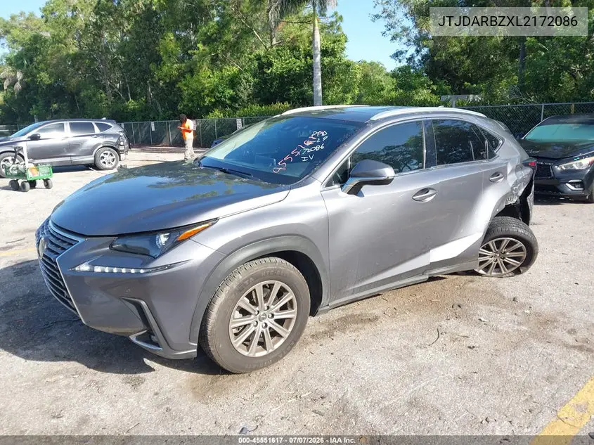 2020 Lexus Nx 300 VIN: JTJDARBZXL2172086 Lot: 45551617