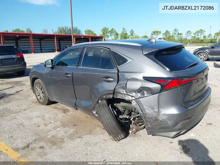 2020 Lexus Nx 300 VIN: JTJDARBZXL2172086 Lot: 45551617