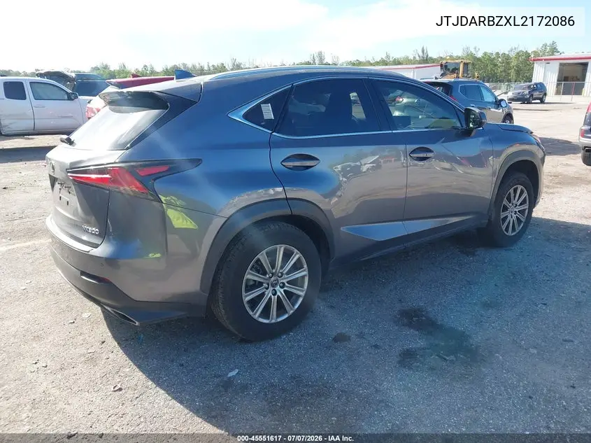 2020 Lexus Nx 300 VIN: JTJDARBZXL2172086 Lot: 45551617