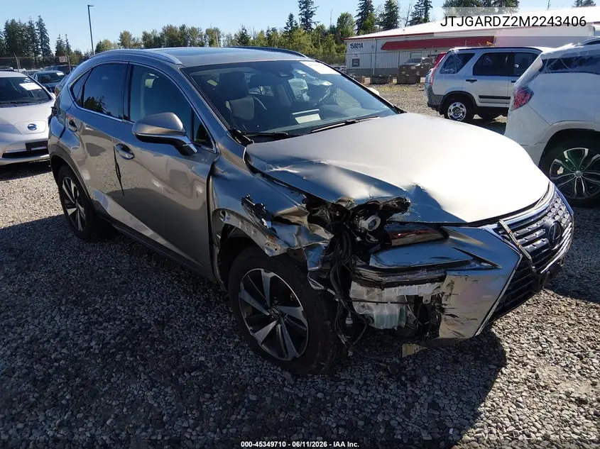 2021 Lexus Nx 300 VIN: JTJGARDZ2M2243406 Lot: 45349710