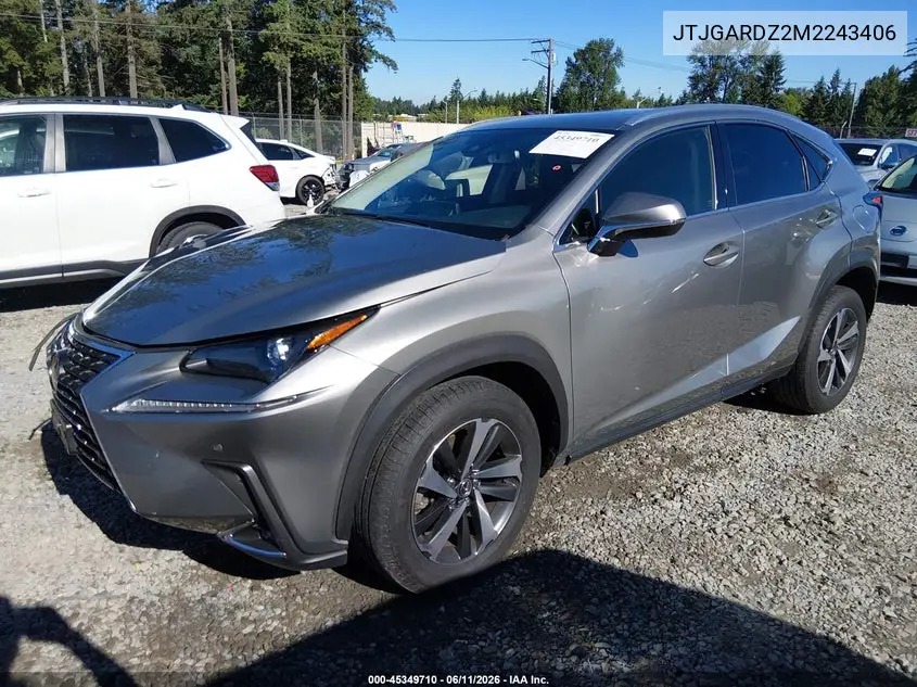 2021 Lexus Nx 300 VIN: JTJGARDZ2M2243406 Lot: 45349710