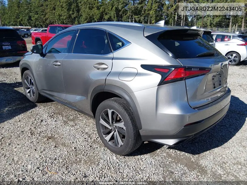 2021 Lexus Nx 300 VIN: JTJGARDZ2M2243406 Lot: 45349710