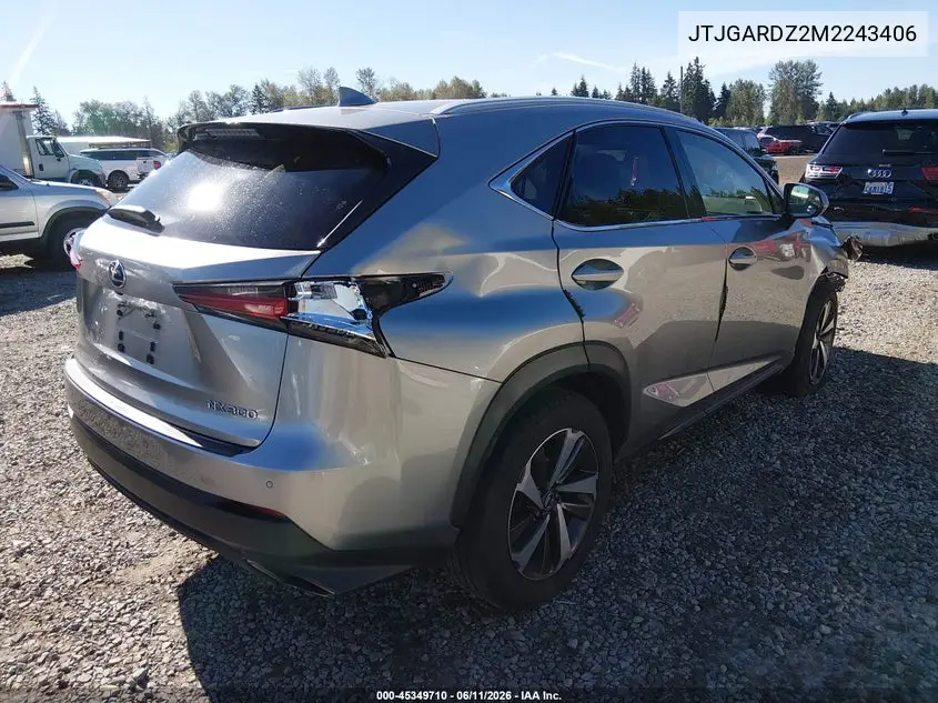 2021 Lexus Nx 300 VIN: JTJGARDZ2M2243406 Lot: 45349710