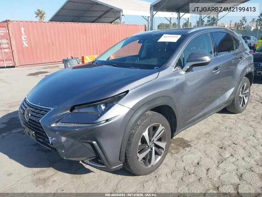 2021 Lexus Nx 300 VIN: JTJGARBZ4M2199413 Lot: 45354564