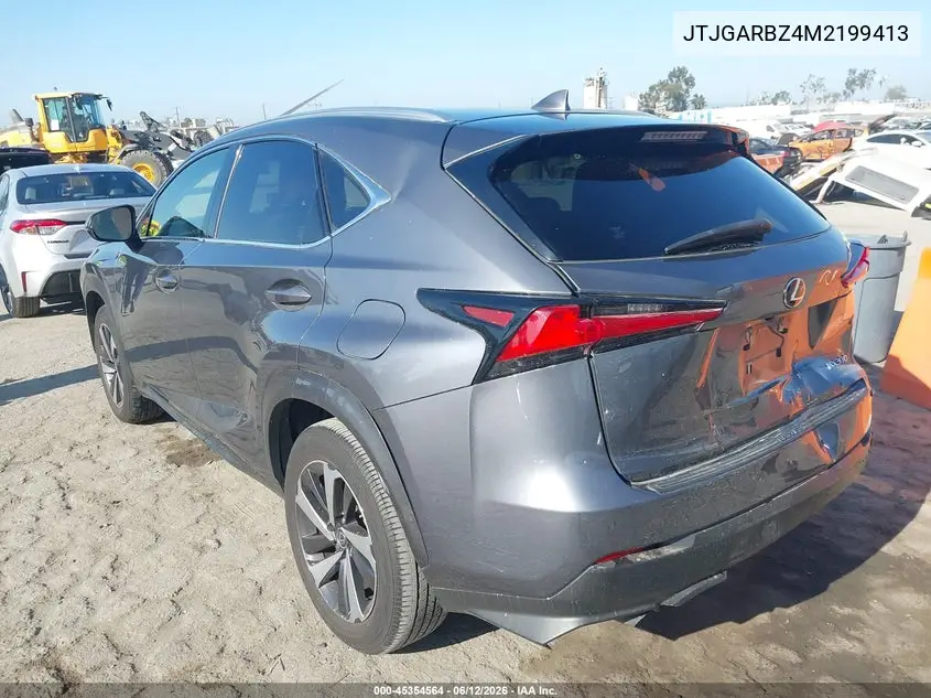 2021 Lexus Nx 300 VIN: JTJGARBZ4M2199413 Lot: 45354564