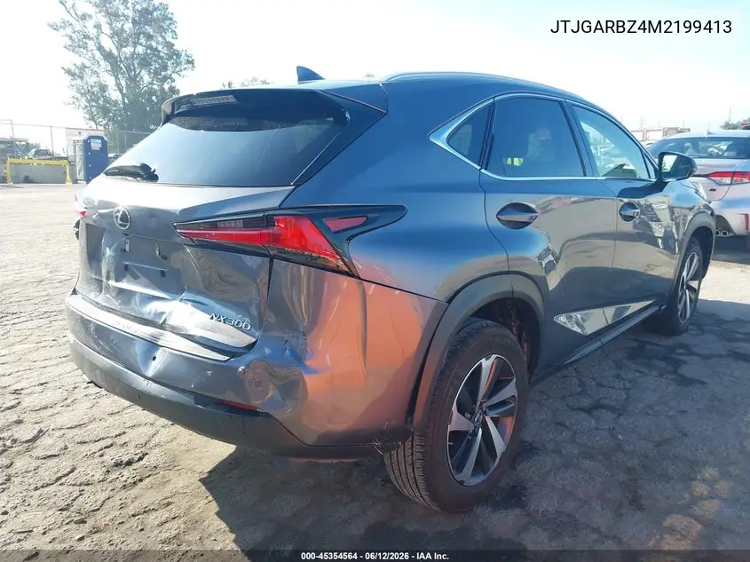 2021 Lexus Nx 300 VIN: JTJGARBZ4M2199413 Lot: 45354564