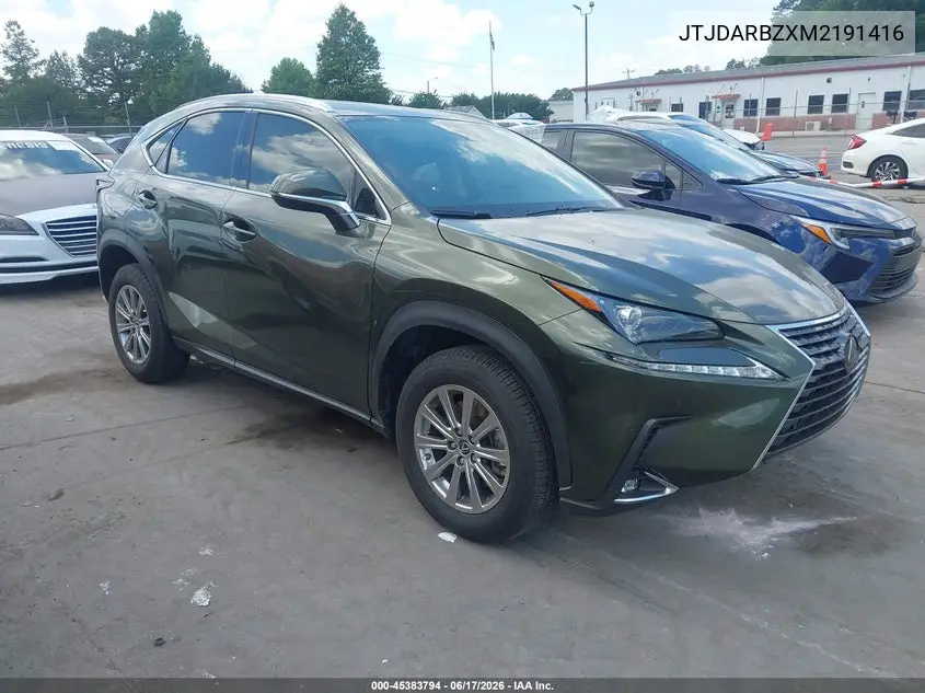 2021 Lexus Nx 300 VIN: JTJDARBZXM2191416 Lot: 45383794
