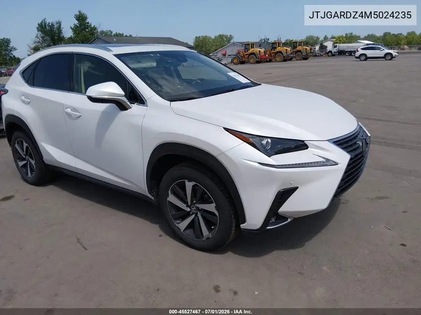 2021 Lexus Nx 300 VIN: JTJGARDZ4M5024235 Lot: 45527467