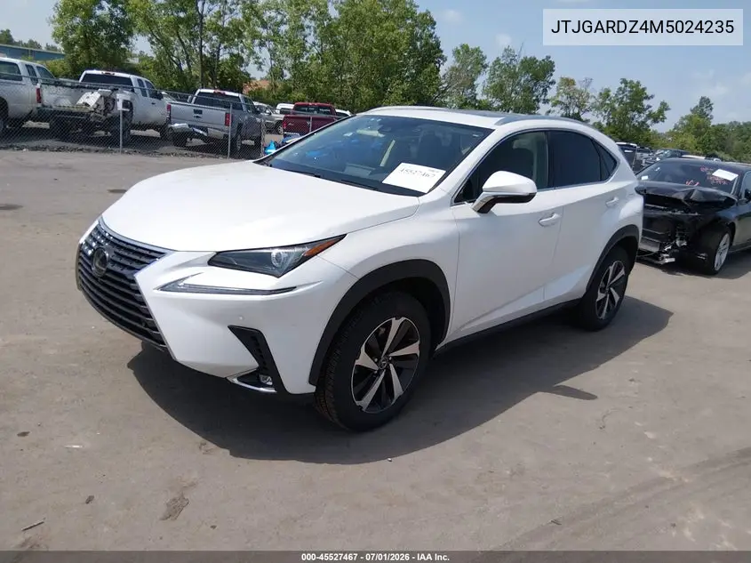 2021 Lexus Nx 300 VIN: JTJGARDZ4M5024235 Lot: 45527467