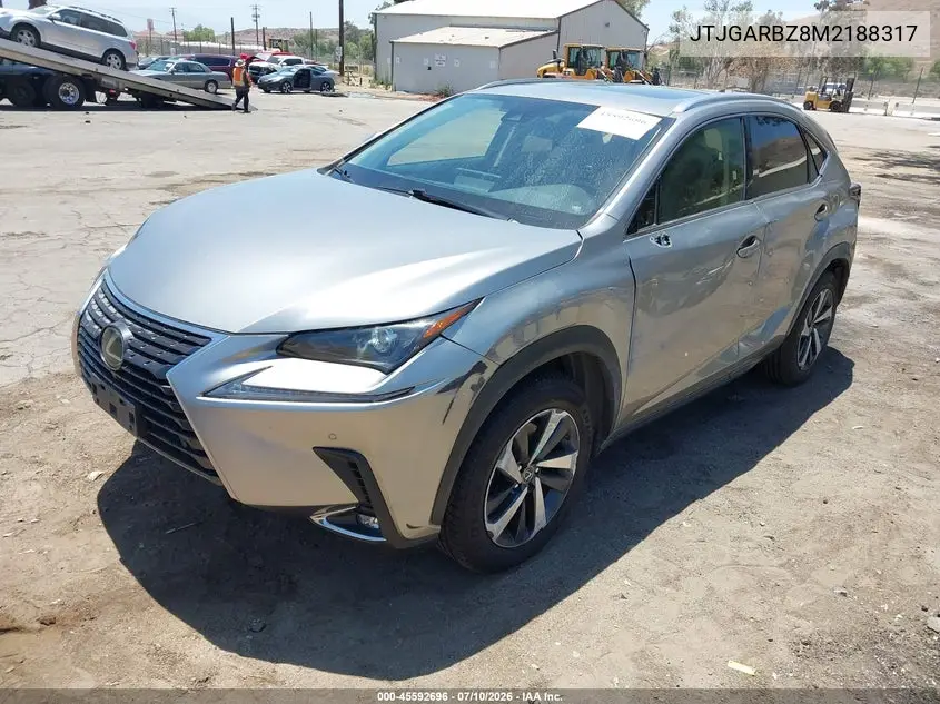 2021 Lexus Nx 300 VIN: JTJGARBZ8M2188317 Lot: 45592696