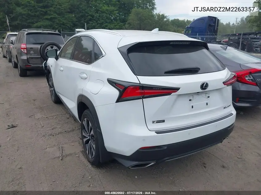 2021 Lexus Nx 300 F Sport VIN: JTJSARDZ2M2263357 Lot: 45620582
