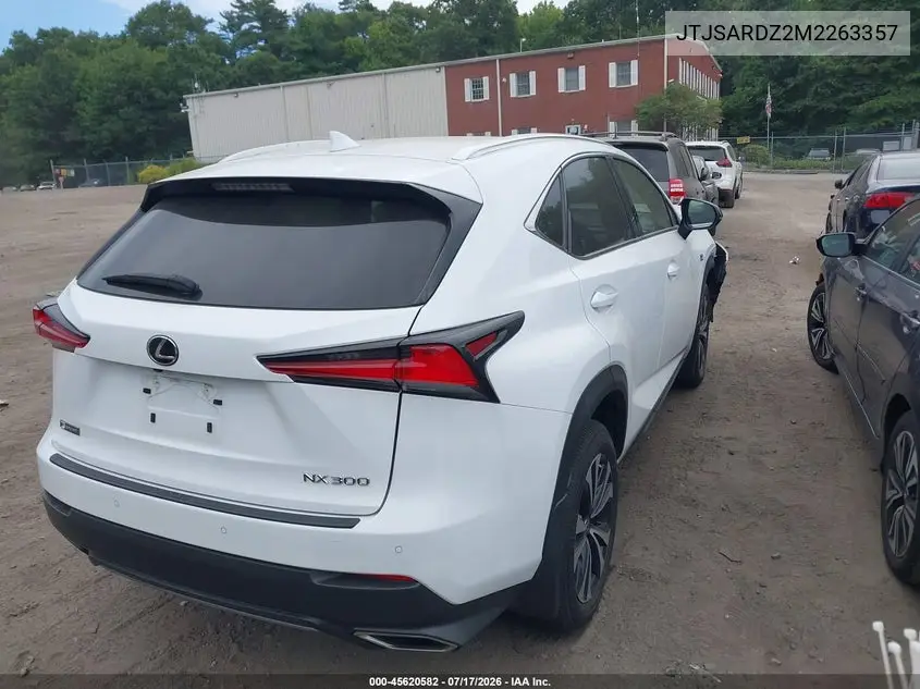 2021 Lexus Nx 300 F Sport VIN: JTJSARDZ2M2263357 Lot: 45620582