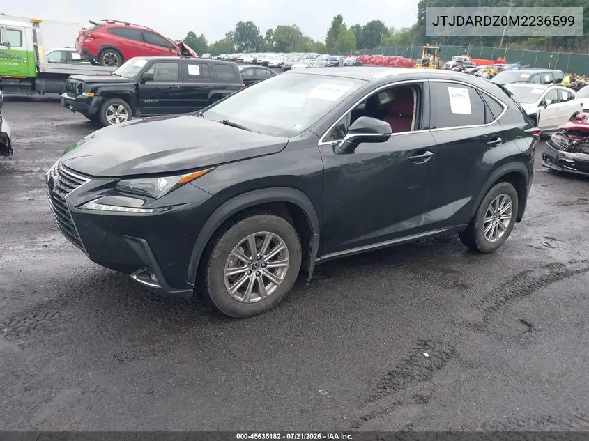 2021 Lexus Nx 300 VIN: JTJDARDZ0M2236599 Lot: 45635182