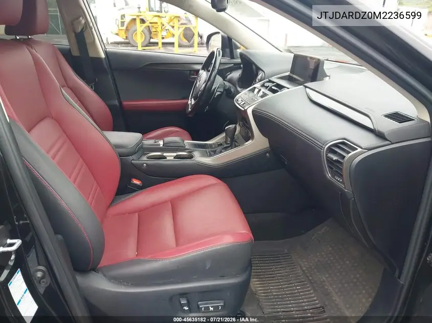 2021 Lexus Nx 300 VIN: JTJDARDZ0M2236599 Lot: 45635182