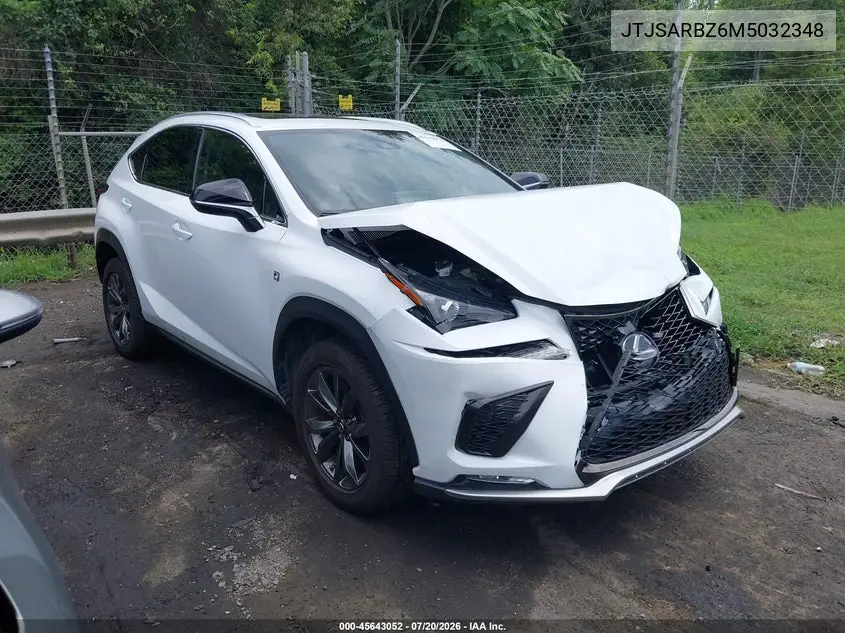 2021 Lexus Nx 300 F Sport VIN: JTJSARBZ6M5032348 Lot: 45643052