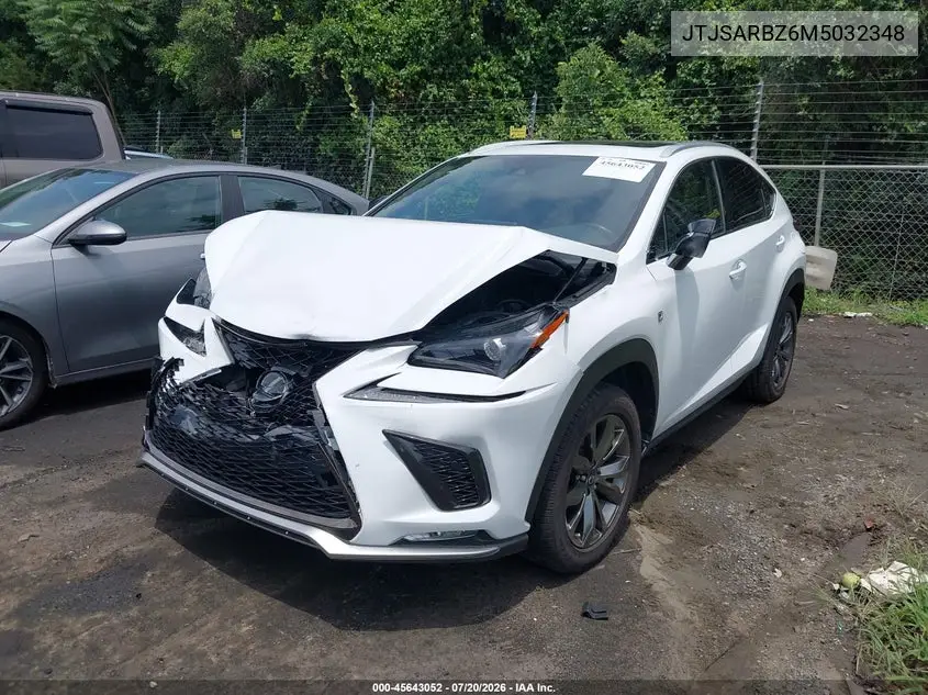 2021 Lexus Nx 300 F Sport VIN: JTJSARBZ6M5032348 Lot: 45643052