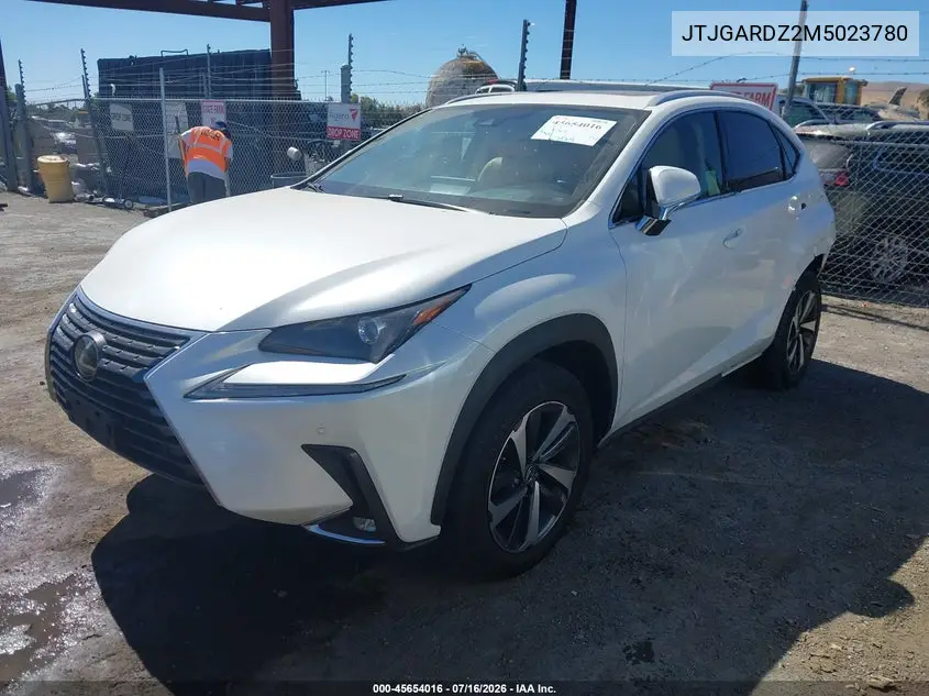 2021 Lexus Nx 300 VIN: JTJGARDZ2M5023780 Lot: 45654016