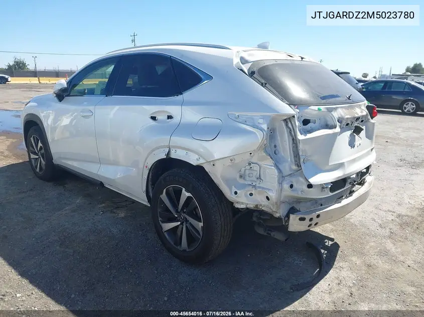 2021 Lexus Nx 300 VIN: JTJGARDZ2M5023780 Lot: 45654016