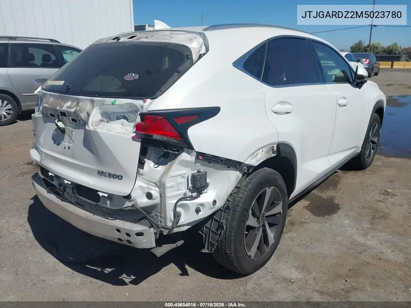 2021 Lexus Nx 300 VIN: JTJGARDZ2M5023780 Lot: 45654016