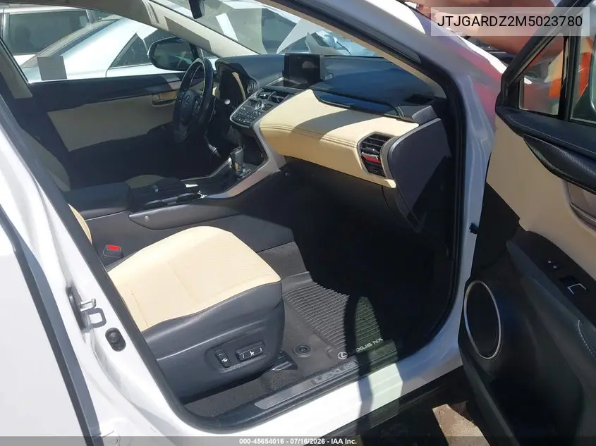 2021 Lexus Nx 300 VIN: JTJGARDZ2M5023780 Lot: 45654016