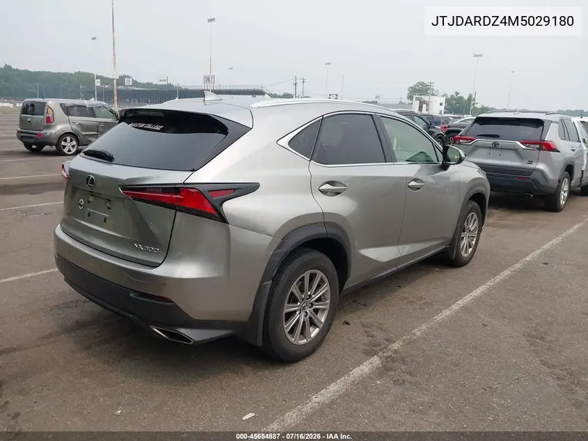 2021 Lexus Nx 300 VIN: JTJDARDZ4M5029180 Lot: 45654887