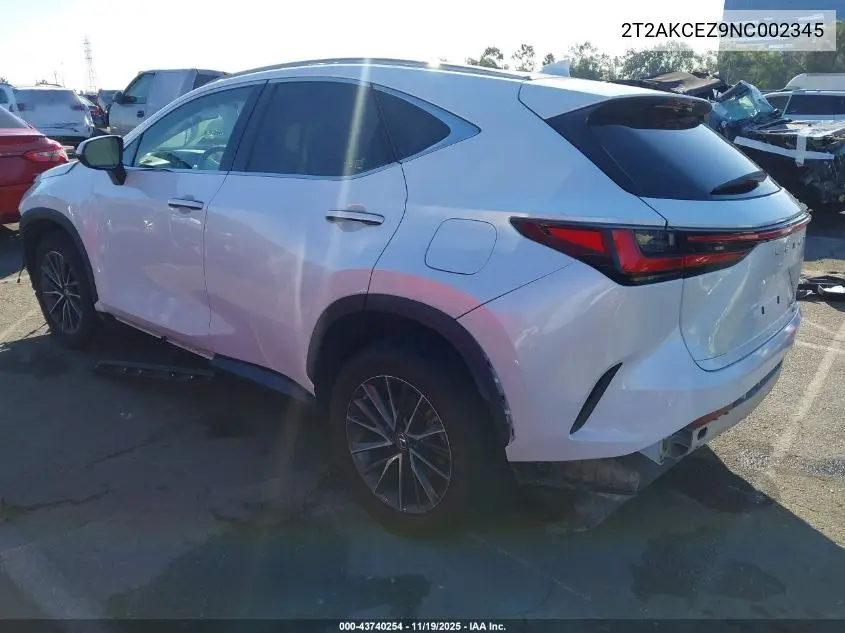 2T2AKCEZ9NC002345 2022 Lexus Nx Nx 350H
