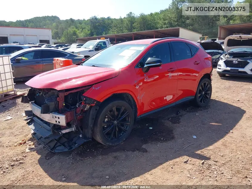 JTJKGCEZ4N2003375 2022 Lexus Nx 350 F Sport Handling