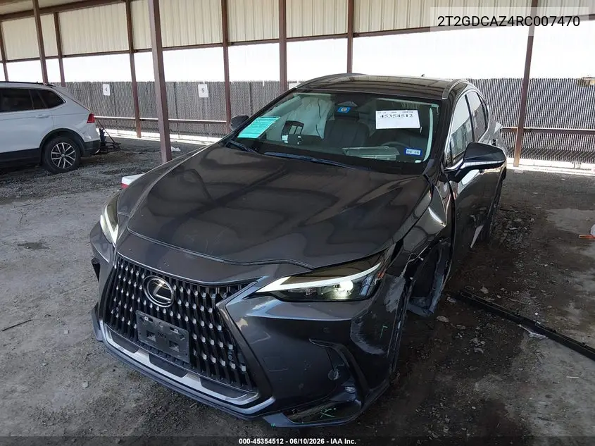 2024 Lexus Nx 250 Premium VIN: 2T2GDCAZ4RC007470 Lot: 45354512