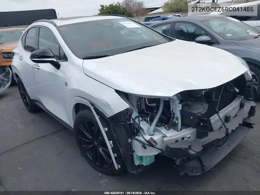 2024 Lexus Nx 350 F Sport Handling VIN: 2T2KGCEZ6RC041485 Lot: 45426191