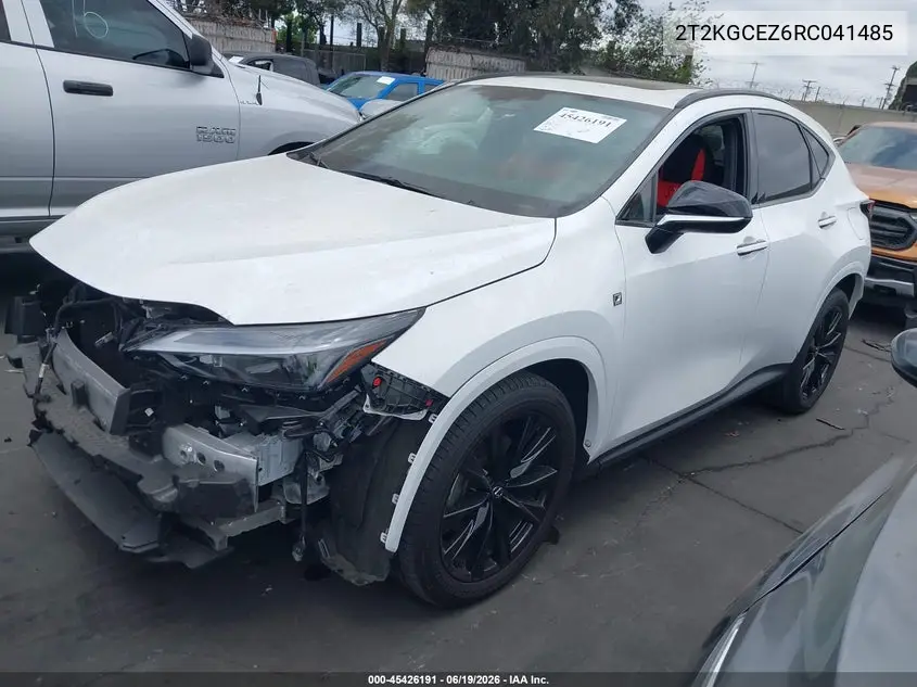 2024 Lexus Nx 350 F Sport Handling VIN: 2T2KGCEZ6RC041485 Lot: 45426191