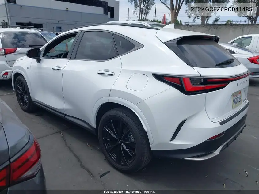 2024 Lexus Nx 350 F Sport Handling VIN: 2T2KGCEZ6RC041485 Lot: 45426191