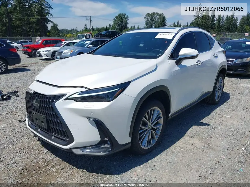 2024 Lexus Nx 350H Luxury VIN: JTJHKCEZ7R5012066 Lot: 45553711