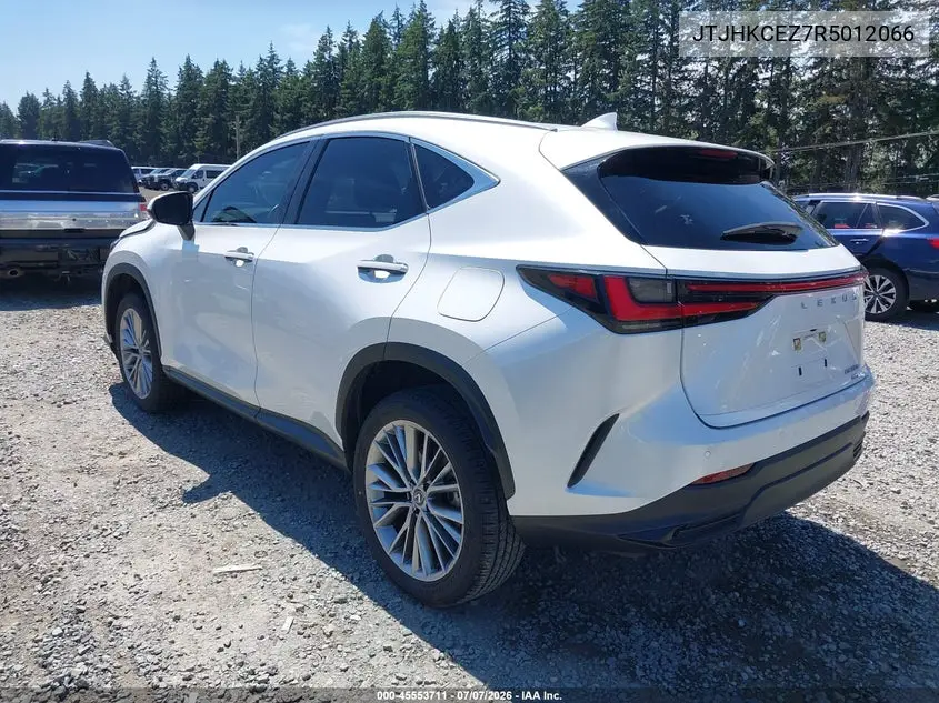 2024 Lexus Nx 350H Luxury VIN: JTJHKCEZ7R5012066 Lot: 45553711