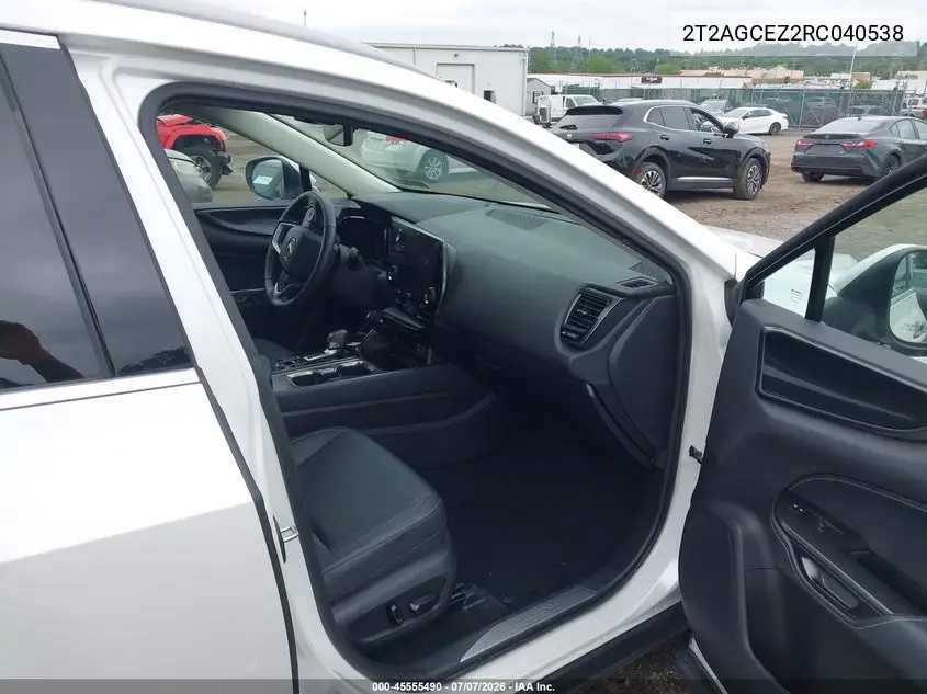 2024 Lexus Nx 350 VIN: 2T2AGCEZ2RC040538 Lot: 45555490