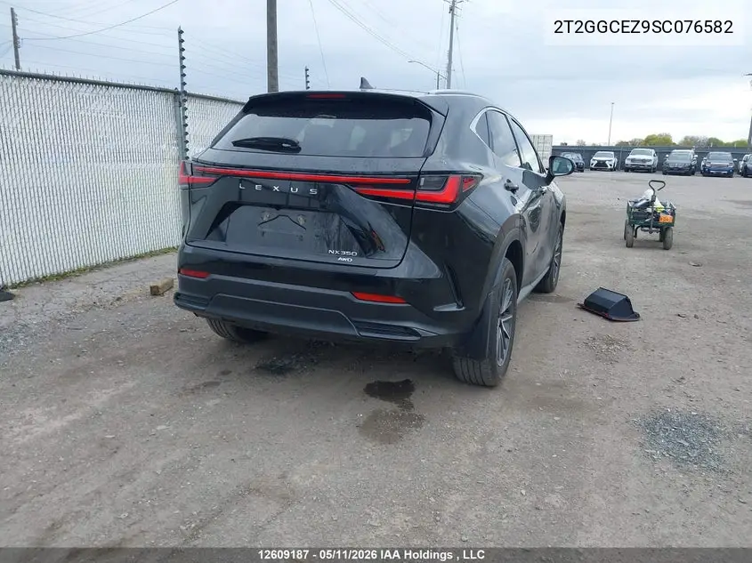 2025 Lexus Nx 350 Premium VIN: 2T2GGCEZ9SC076582 Lot: 12609187