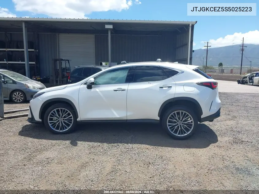 2025 Lexus Nx 350H Premium VIN: JTJGKCEZ5S5025223 Lot: 45331043