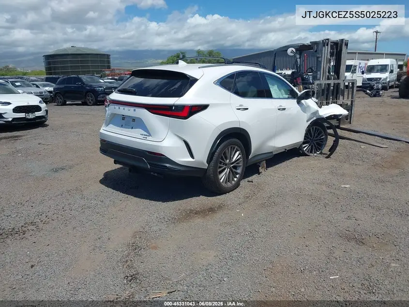 2025 Lexus Nx 350H Premium VIN: JTJGKCEZ5S5025223 Lot: 45331043