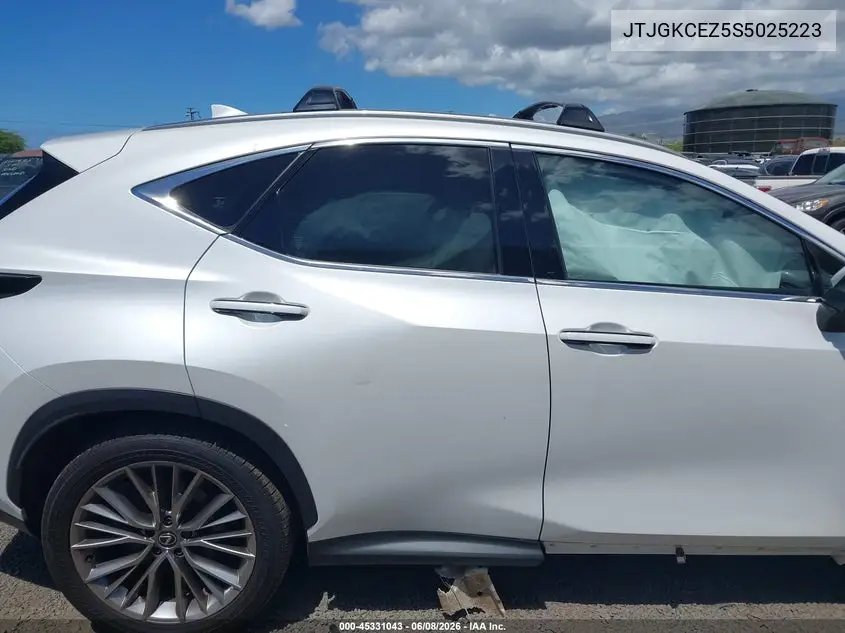 2025 Lexus Nx 350H Premium VIN: JTJGKCEZ5S5025223 Lot: 45331043