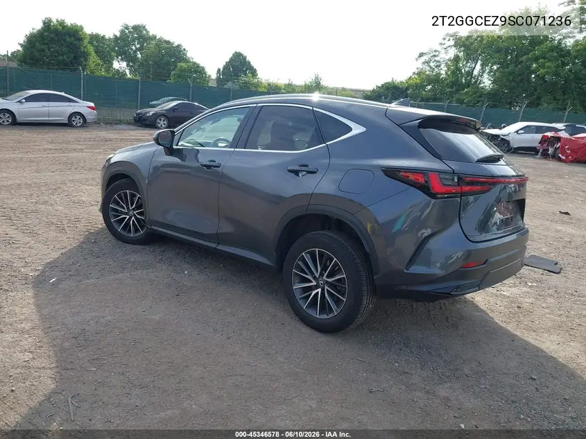 2025 Lexus Nx 350 Premium VIN: 2T2GGCEZ9SC071236 Lot: 45346578