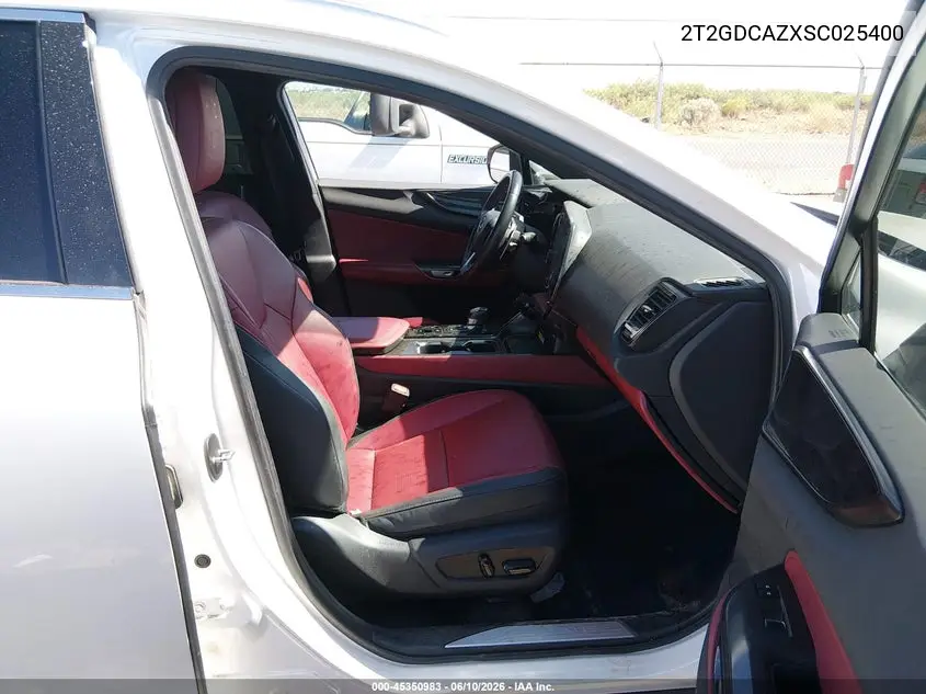 2025 Lexus Nx 250 Premium VIN: 2T2GDCAZXSC025400 Lot: 45350983
